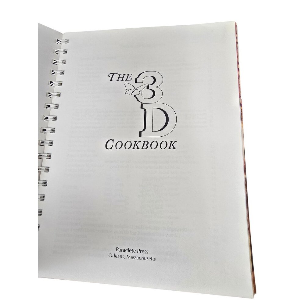 The 3D Cookbook By Paraclete Press 7th Printing Spiral Bound 1987 - Picture 2 of 12